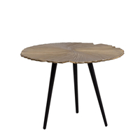 LEAF 50 SIDE TABLE METAL GOLD MAT BLACK 50x50xH36cm IN