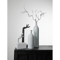 ICE AGE BOTTLE RECYCLED GLASS WHITE D12xH56cm EGY