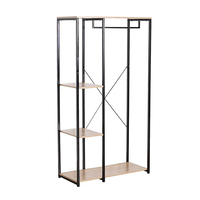 MODE WARDROBE CHIPBOARD WITH MELAMINE SONOMA METAL BLACK 90x40xH167cm E1 PRC