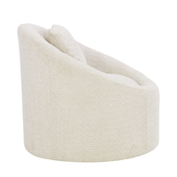 SOFTY ARMCHAIR SWIVEL FABRIC CREAM METAL E1 PRC