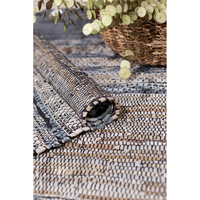 CINDER CARPET LEATHER BEIGE GREY 70x150cm IN