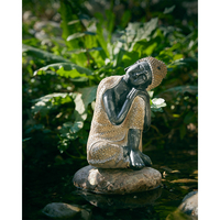 RESTING BUDDHA 1 DECO BUDDHA POLYRESIN NATURAL BLA