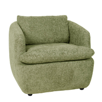 SQUARE ARMCHAIR FABRIC LIME PRC