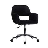 IDOLS CHAIR DESK FABRIC BLACK METAL 56,5x54,5xH88cm E1 PRC