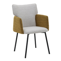 TAF CHAIR ARMCHAIR FABRIC BEIGE MUSTARD METAL BLACK E1 PRC