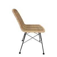 DENMARK CHAIR PE WOVEN NATURAL BLACK 44x57xH81cm PRC