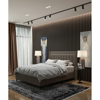 HARMONY BED WITH STORAGE AND MATTRESS FABRIC MUSHROOM 05-780 E1 TR