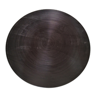 ZEN COFFEE TABLE METAL BLACK WOOD SILVER 91x91xH40cm IN
