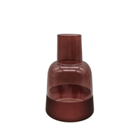 ZEME VASE GLASS BORDEAUX D15xH23,5cm PRC