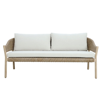SUMATRA LOUNGE SET 1+2 WOOD EUCALYPTUS NATURAL BEI