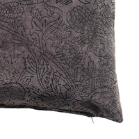 ONYX DECOR CUSHION COTTON VELVET BLACK 50x50 IN