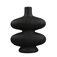 RANDI VASE POLYRESIN BLACK 31,5x14,5xH39cm PRC