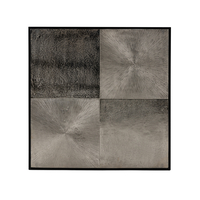 HADSTON COFFEE TABLE METAL SILVER BLACK 80x80xH40cm IN