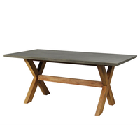 CALDERA TABLE FIBER CEMENT CEMENT NATURAL 180x90xH
