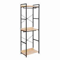 XENIA WARDROBE MELAMINE NATURAL METAL BLACK 60x40x