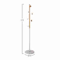 TREE COATRACK WOOD ΒΕΕCH NATURAL METAL WHITE E1 PRC