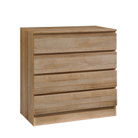 POLO COMMODE 4DRAWERS CHIPBOARD WITH MELAMINE CARTA OAK E1 MY