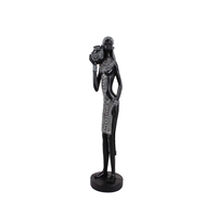IRAMBA 2 DECO FIGURE POLYRESIN BLACK WHITE D9xH35c
