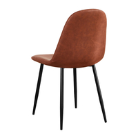 CLASSIC CHAIR FABRIC COGNAC METAL BLACK PRC