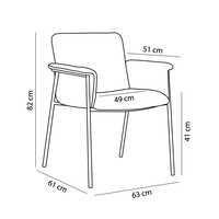 JAPO CHAIR FABRIC WATER GREEN METAL BLACK E1 PRC