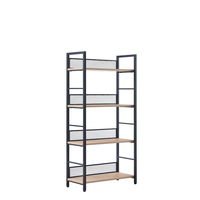 NEST BOOKCASE MELAMINE NATURAL BLACK 60x28xH121cm