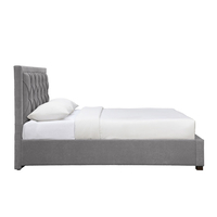 NOBLE BED (FOR MATTRESS 160x200cm) FABRIC GREY DARK E1 MY