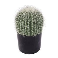 FEROCACTUS ARTIFICIAL PLANT FABRIC PLASTIC GREEN W