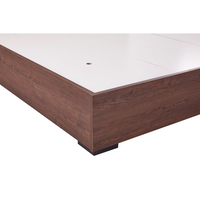 NUEZ BED MELAMINE WALNUT FABRIC GREY E1 PRC