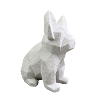 MONTY B DECO DOG POLYRESIN WHITE 17,5x11,5xH21,5cm