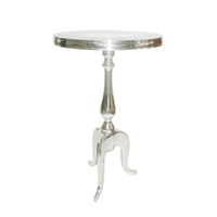 ELA SIDE TABLE ALUMINIUM SILVER 36x36xH61cm IN