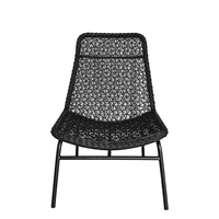 TUNISIA ARMCHAIR PE WOVEN BLACK BLACK 67x77xH96cm PRC