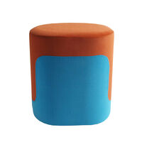 PACKMAN STOOL FABRIC REDDISH BROWN BLUE E1 PRC