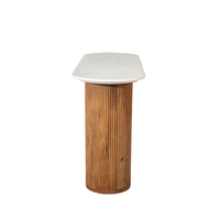 ORGANIC CONSOLE WOOD MANGO WALNUT MARBLE 140x45xH7