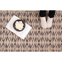 AFRICA CARPET JUTE COTTON BLACK BEIGE 70x150cm IN