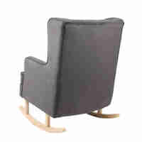 GRANDMA ARMCHAIR FABRIC GREY WOOD RUBBERWOOD NATURAL E1 PRC