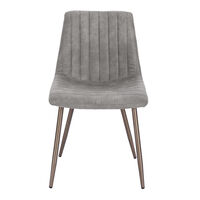 STRIPES CHAIR FABRIC GREY GUNMETAL METAL PRC