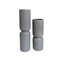 TERRA VASE CERAMIC GREY D8,5xH25cm PRC
