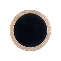 RAMI CARPET ROUND JUTE BLACK NATURAL D120cm E1 IN