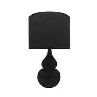 CLOQUE LAMP TABLE CERAMIC FABRIC BLACK BLACK 15x15