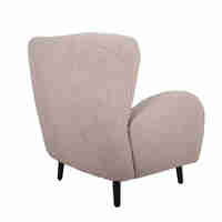ONE & ONLY ARMCHAIR FABRIC CAPPUCCINO WOOD BLACK E