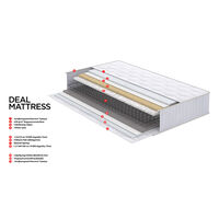DEAL SET BED WITH STORAGE AND MATTRESS FABRIC GREY E1 TR