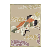 CRANES IN COLOR PAINTING CANVAS MULTICOLOR WOOD 70