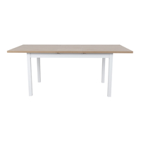 COTTAGE TABLE EXTENDABLE MELAMINE WHITE NATURAL E1 PRC