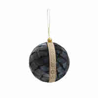 XMAS MOONLIGHT 1 PENDANT BALL POLYFOAM FABRIC GREY