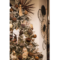 XMAS HEART DECO MDF NATURAL WHITE 17x5xH31,5cm PRC