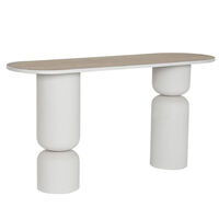 UP & DOWN CONSOLE METAL WHITE NATURAL MDF 150x45xH