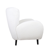 ONE & ONLY ARMCHAIR FABRIC WHITE WOOD BLACK E1 PRC