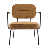 PRISLEY ARMCHAIR FABRIC MUSTARD METAL BLACK PRC