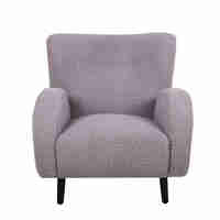 ONE & ONLY ARMCHAIR FABRIC GREY WOOD BLACK 1 PRC