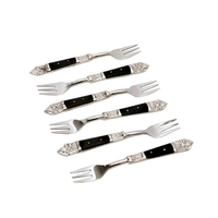 ROYAL FORK STEEL RESIN BLACK 15x2xH1cm IN